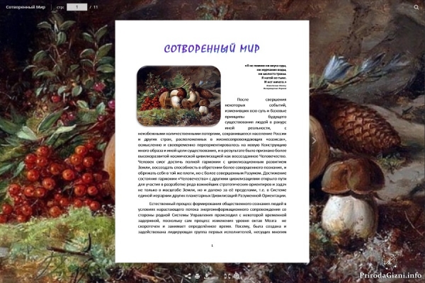 СОТВОРЕННЫЙ МИР